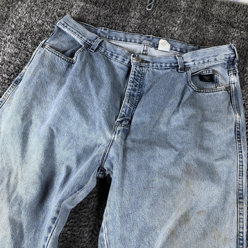 Vintage Harley-Davidson Jeans Mens 32x34 Blue Relaxed Straight Denim Motorcycle